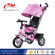 Alibaba best selling baby trike with parent handle/pink big wheel tricycle with handlebar/cheap little pedal trike from Yimei